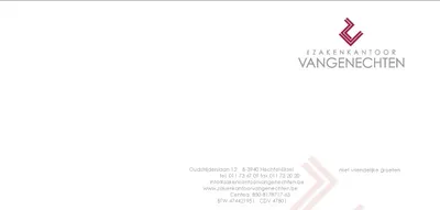 Huisstijl Zakenkantoor Vangenechten