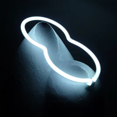 sculptuur 71, keramiek, neonverlichting